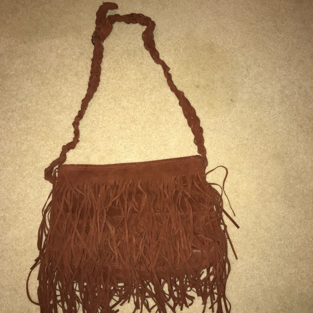 Brown fringe purse!
